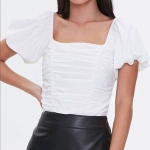 Ruched / Puff Sleeve Body Suit